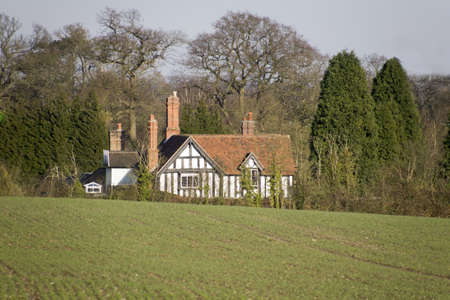 A view of a cottage illustrating housing homes propertyの写真素材