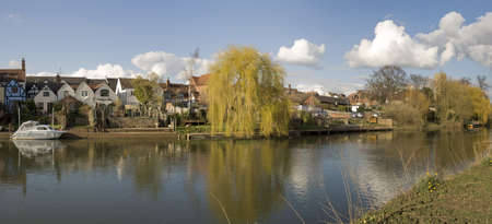 the river avon bidford on avon warwickshire the midlands england uk の写真素材