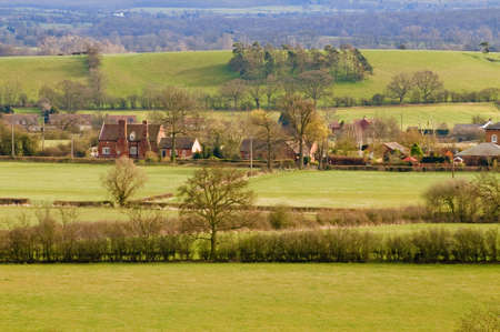 view from hanbury church worcestershire england uk the setting for the fictional village of ambridge in the radio serial the archersの写真素材