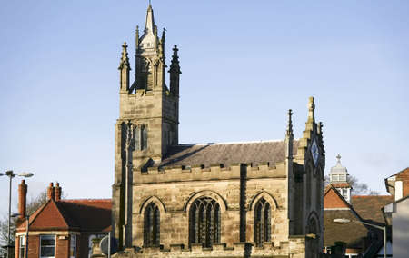 The church on the East gate of Warwick.の写真素材