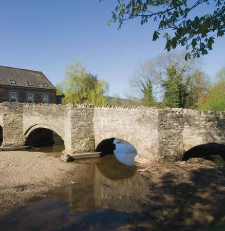 The river clun clun village shropshire the midlands england uk