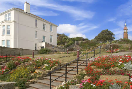 The jurassic coast holiday resort town of seaton devonの写真素材