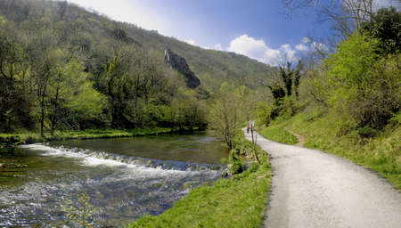 The river dove in the peak districtの写真素材