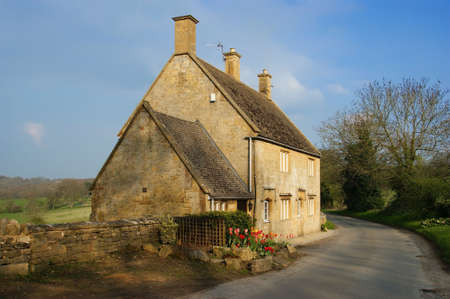 cottages saintbury village the cotswolds worcestershire england ukの写真素材