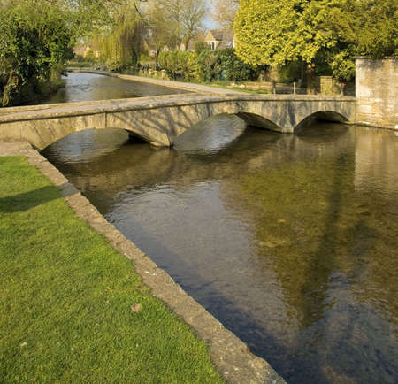 bourton on the water the cotswolds gloucestershire englandの写真素材