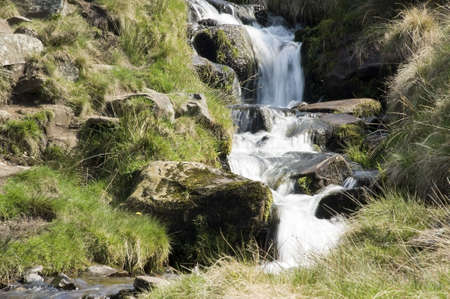 view from the the pennine way grindsbrook edale peak district national park derbyshire england ukの写真素材