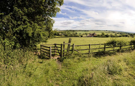 views from the monarchs way long distance footpath tardebigge worcestershireの写真素材