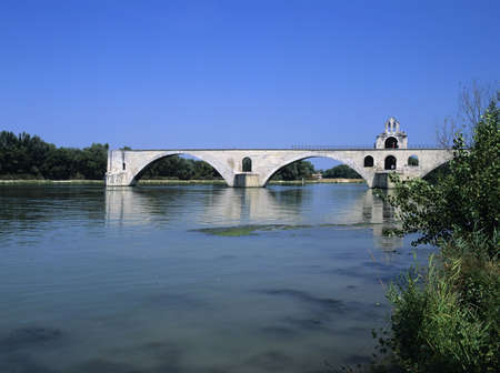 france south of france river rhone pont st benezet avignon vaucluseの写真素材