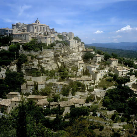 france provence gordes village vaucluse the luberon europeの写真素材