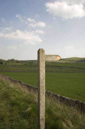 A sign indicating a public footpath.