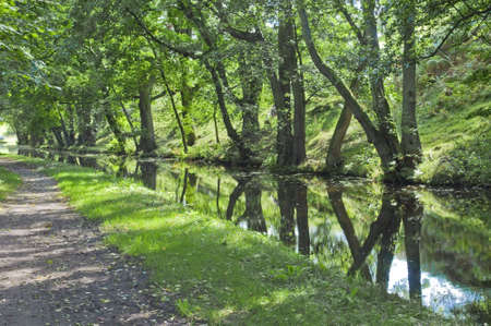 monmouthshire and brecon canal brecon beacons national park powys wales ukの写真素材