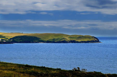 views of the devon coast from bantham to thurlestone the south hams from the south west devon footpathの写真素材