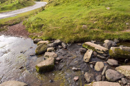 waterfall the taf fechan forest brecon beacons national park powys wales ukの写真素材