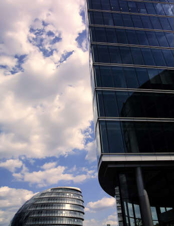 england london the city office block near to london assembly building on the banks of the river thamesの写真素材