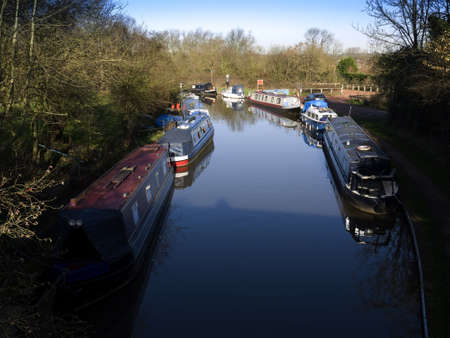 marina worcester and birmingham canal alvechurch worcestershire ukの写真素材