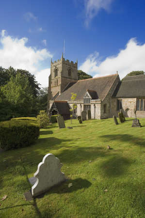 churchyard beoley church warwickshire midlandsの写真素材