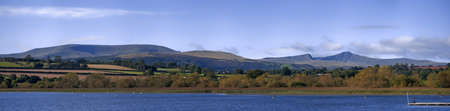 llangorse lake llangors powys brecon beacons national park wales ukの写真素材