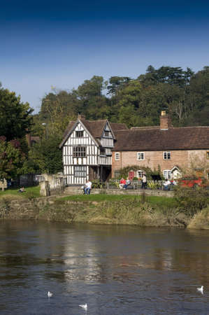 The georgian market town of bewdley alongside the river severn in the severn valley worcestershire the midlands england.の写真素材