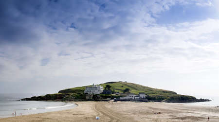 the holiday resort of bigbury on sea the south hams devon england ukの写真素材