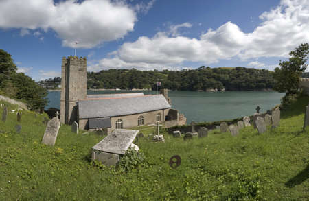 dartmouth castle on the estuary of the river dart devonの写真素材