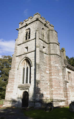 Baddesley Clinton church Warwickshire View from the Heart of England way footpathの写真素材