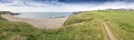 views of the devon coast from bantham to thurlestone the south hams from the south west devon footpathの写真素材
