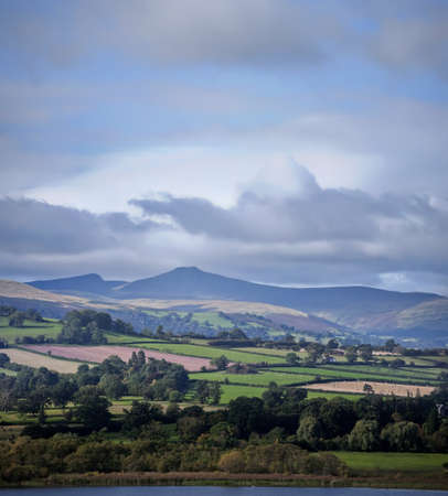 brecon beacons national park landscape powys walesの写真素材
