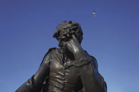 Statue of Hamlet Stratford upon Avon Warwickshire England United Kingdom Europeの写真素材