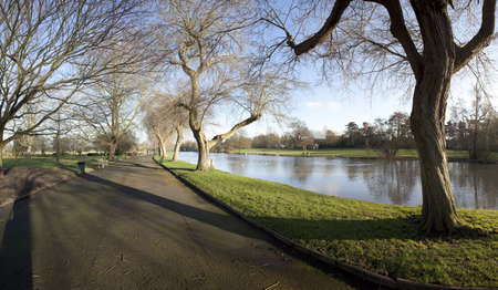 the river avon warwick warwickshire england ukの写真素材