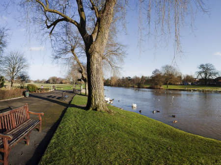 the river avon warwick warwickshire england uk