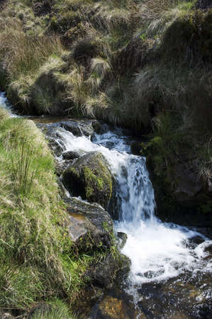 A waterfall gridsbrook view from the pennine way long distance footpath edale the high peak district...
