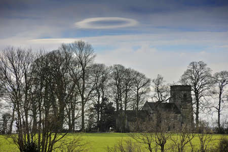 Baddesley Clinton estate Warwickshire View from the Heart of England way footpathの写真素材