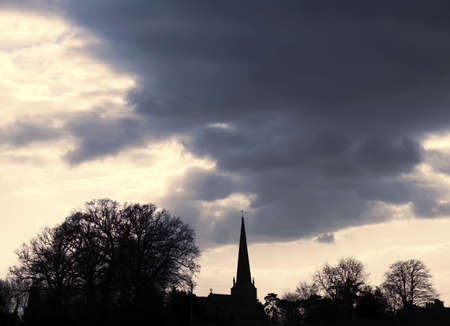 mickleton church near chipping camden the cotswoldsの写真素材