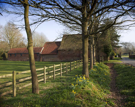 The millenium way footpath the avenue packwood house warwickshire midlands england ukの写真素材