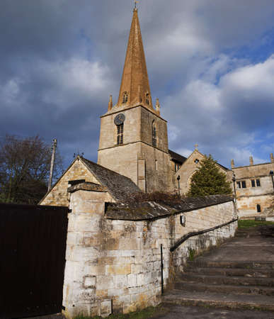 mickleton church near chipping camden the cotswoldsの写真素材