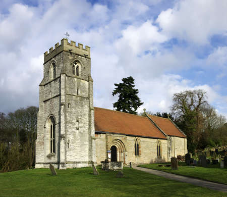 church  Henley in Arden Warwickshire Midlands church of St John the Baptist High Street Henley in Arden Warwickshire Midlands Englandの写真素材