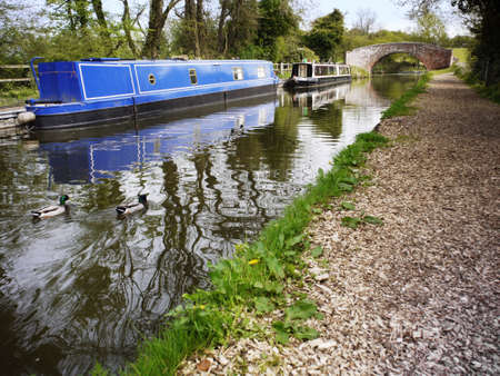 stratford upon avon canal lapworth flight of locks warwickshire midlands england ukの写真素材