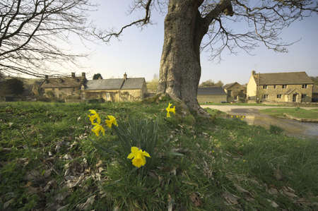 view of the COTSWOLDS upper slaughter villageの写真素材