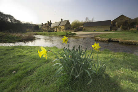 view of the COTSWOLDS upper slaughter villageの写真素材