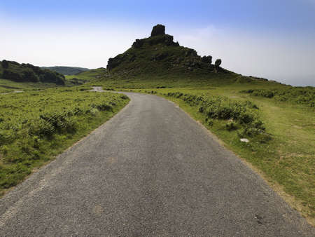 the valley of the rocks lynton in devonの写真素材