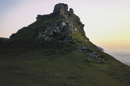 the valley of the rocks lynton in devonの写真素材