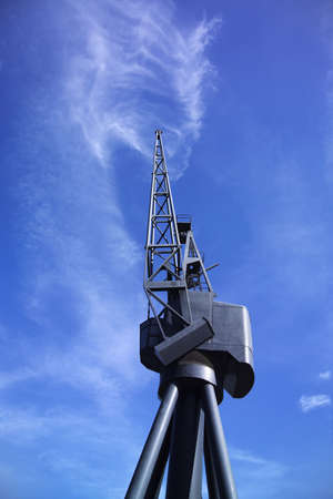 crane at royal victoria dock in the newham docklands region of londonの写真素材