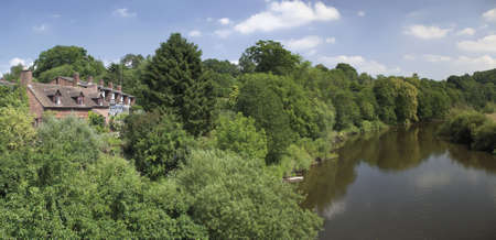 england the midlands worcestershire the valley of the river severn arleyの写真素材