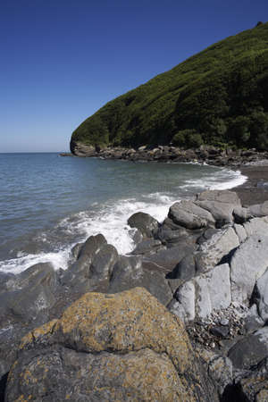 lyn abbey cove lynton devonの写真素材
