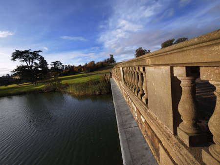 england warwickshire compton verney robert adam bridgeの写真素材