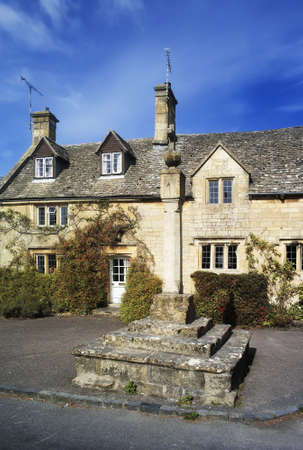 house high street stanton cotswolds gloucestershire ukの写真素材