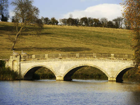england warwickshire compton verney robert adam bridgeの写真素材