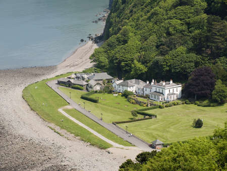 the rocky shore and headland at lynmouth devon