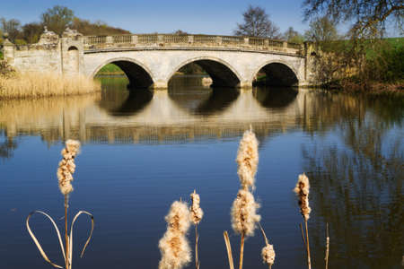 england warwickshire compton verney robert adam bridgeの写真素材