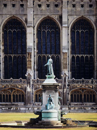 quadrangle and buildings of cambridge universityのeditorial素材